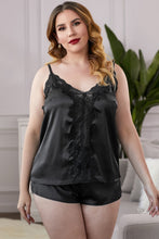 Load image into Gallery viewer, Plus Size Satin Cami Shorts Set