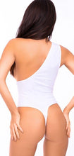Load image into Gallery viewer, White peek-a-boo bodysuit